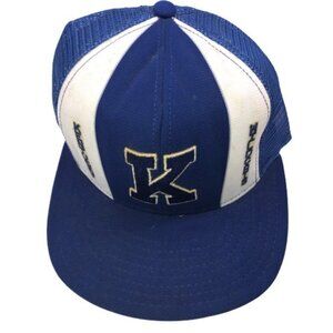 Vintage Kentucky Wildcats NCAA Men's Large Blue Snapback Cap Embroidered Hat L